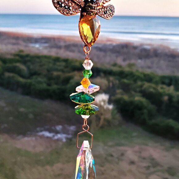 Art Deco Style Crystal Suncatchers - Butterfly, Bee, Humming Bird- Pendant Prism - Picture 9 of 12